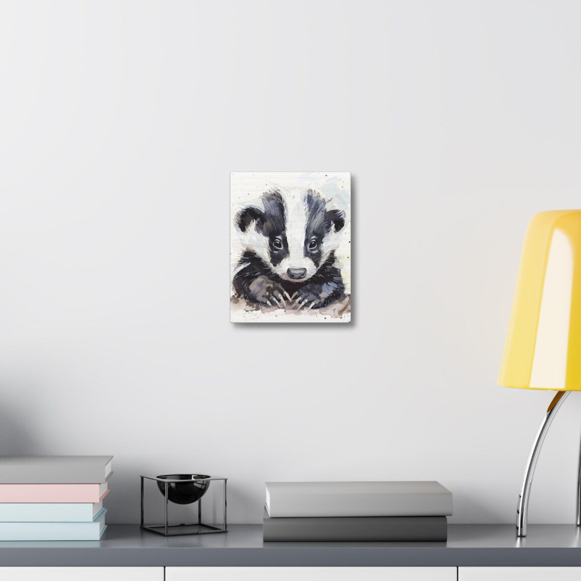 Baby Badger Watercolor Art Print - Image 2