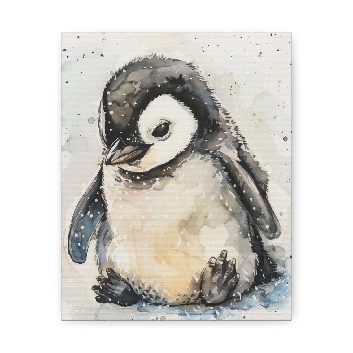 Baby Penguin Watercolor Art Print - Image 4