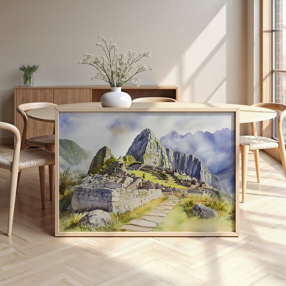 Machu Picchu Cityscape Framed Poster Luxurious Design Ready To Hang Art