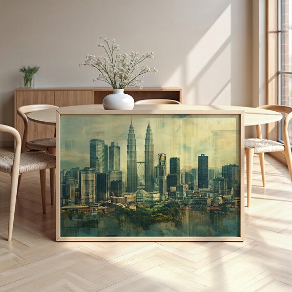 Kuala Lumpur Cityscape Framed Poster Luxurious Design Ready To Hang Art