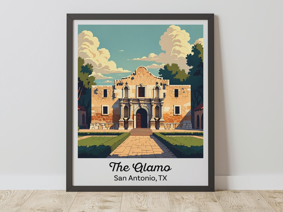 The Alamo San Antonio Texas Historic Mission Landmark Poster