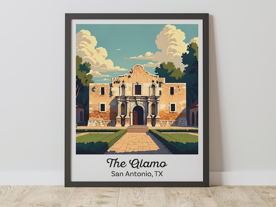 The Alamo San Antonio Texas Historic Mission Landmark Poster