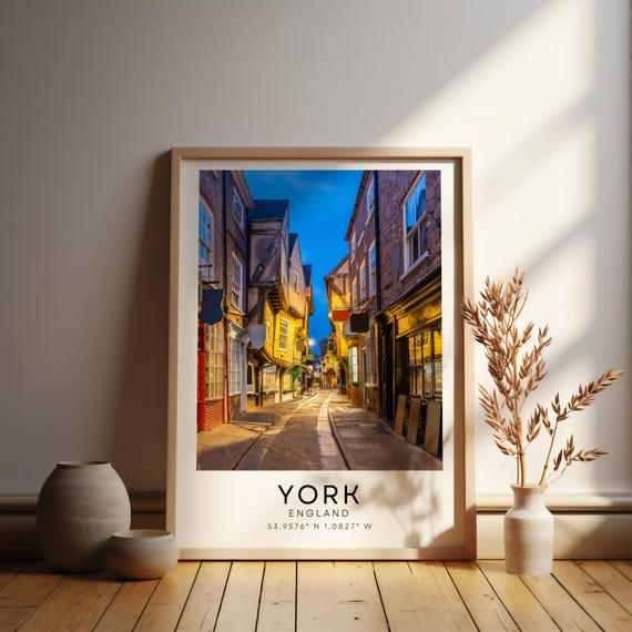 York Travel Print The Shambles England Colour City Poster