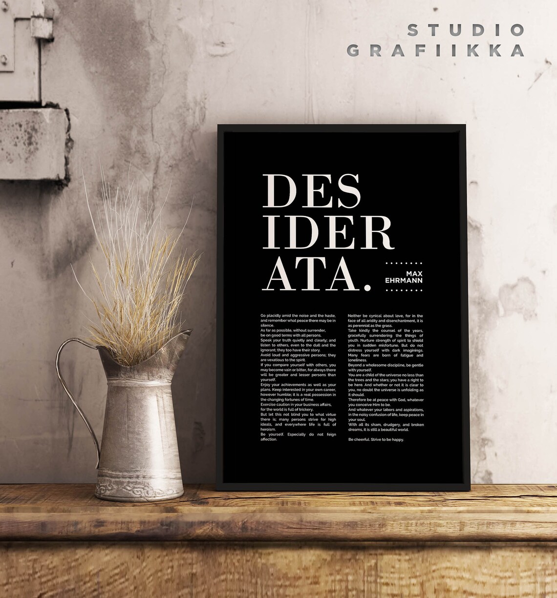 Desiderata, Max Ehrmann Typographic Art Print - Image 3