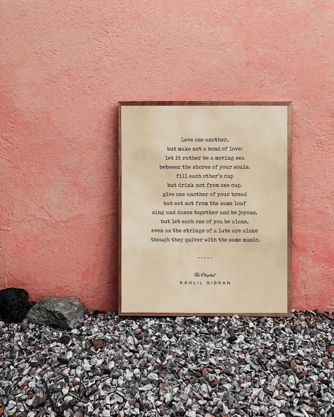 Kahlil Gibran The Prophet Love One Another Marriage Quote Poster - Image 2