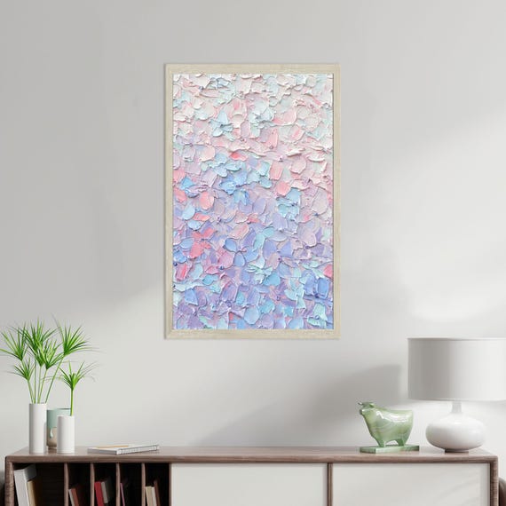 Acrylic Painting Print Wall Decoration Purple Tempered Glass Abstract Decor Modern Personalized Gift For Her