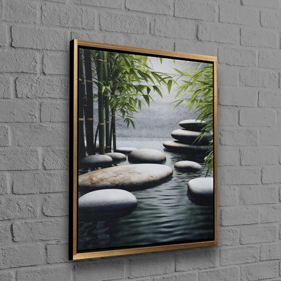 Zen Stones Spa Decor Landscape Art Print