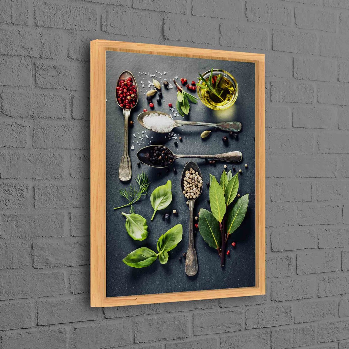 Herbs And Spices Kitchen Art Print, Contemporary