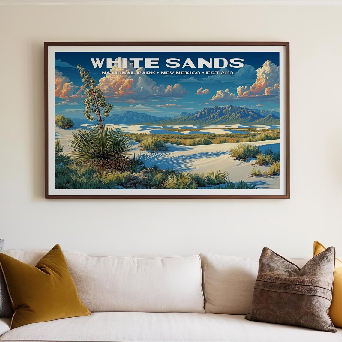 White Sands National Park Vintage Poster