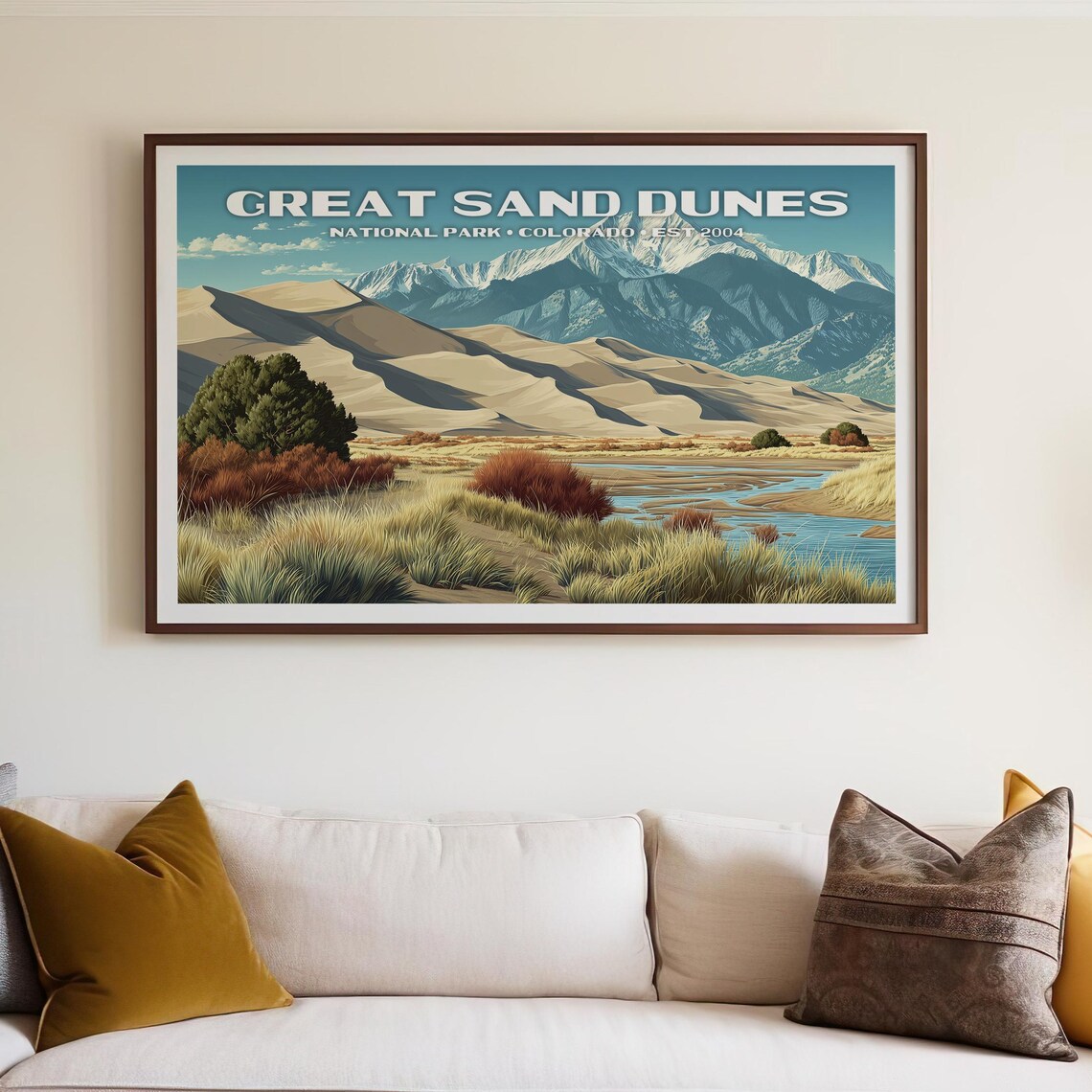 Great Sand Dunes National Park Colorado Mountain Dunes Poster