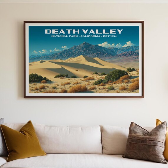 Death Valley National Park California Desert Dunes Travel Poster