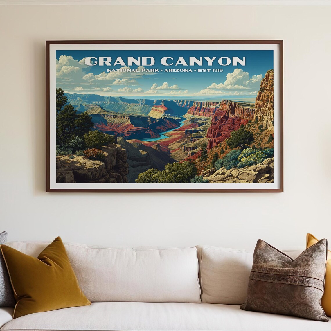 Grand Canyon National Park Arizona Vintage Canyon Vista Poster