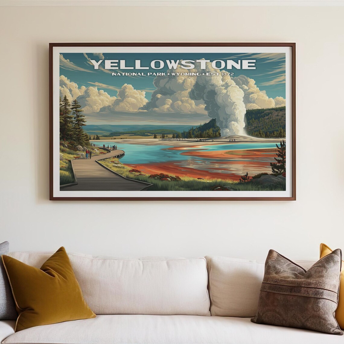 Yellowstone National Park Vintage Travel Poster