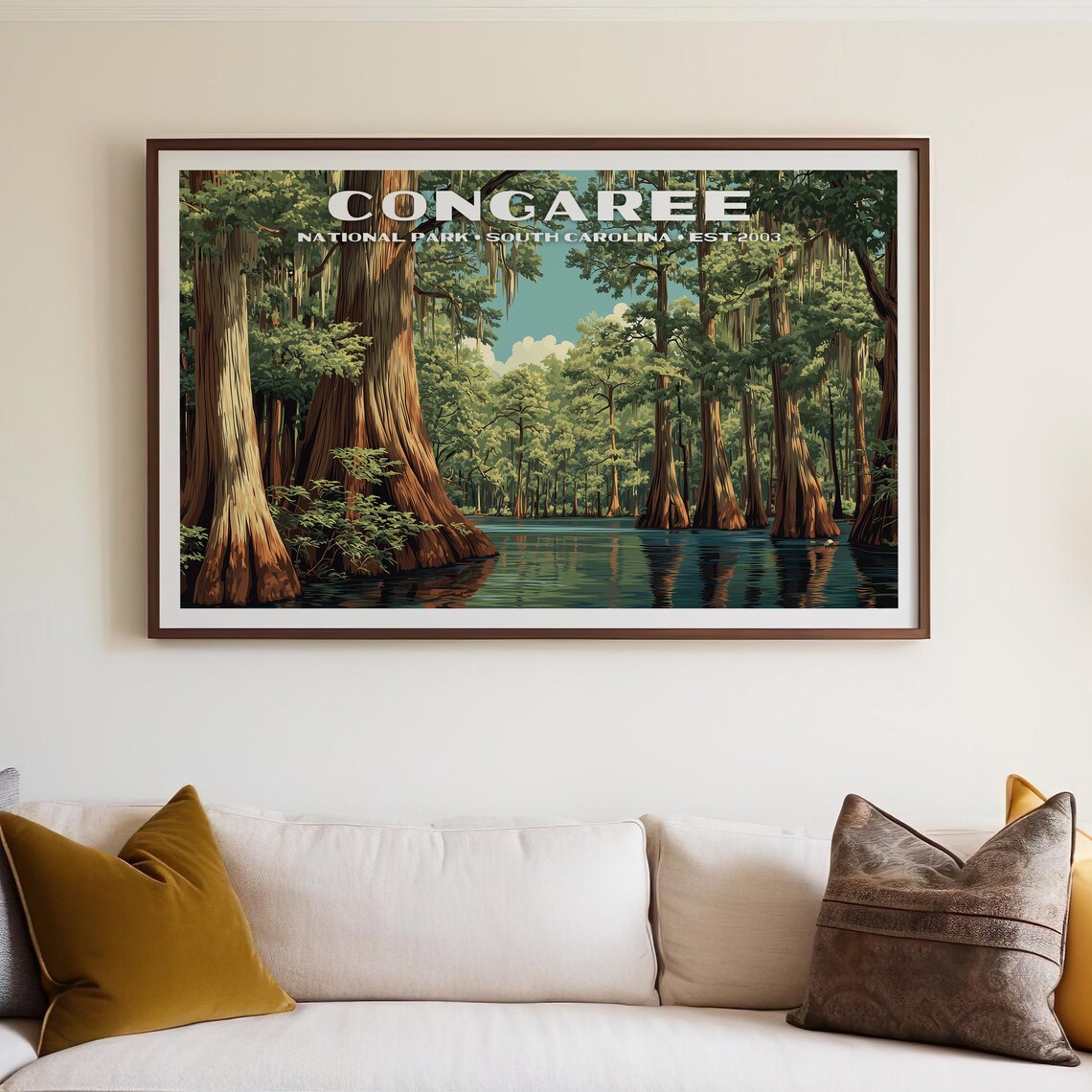 Congaree National Park South Carolina Cypress Swamp Art Poster