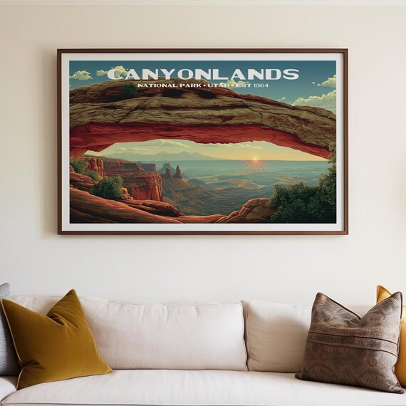 Canyonlands National Park Utah Mesa Arch Sunrise Travel Poster