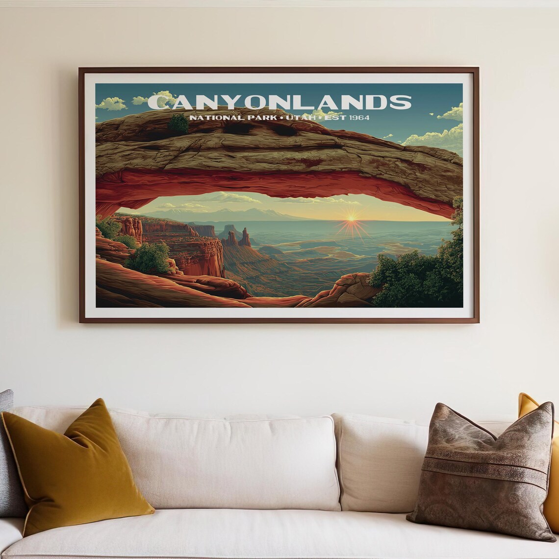 Canyonlands National Park Utah Mesa Arch Sunrise Travel Poster