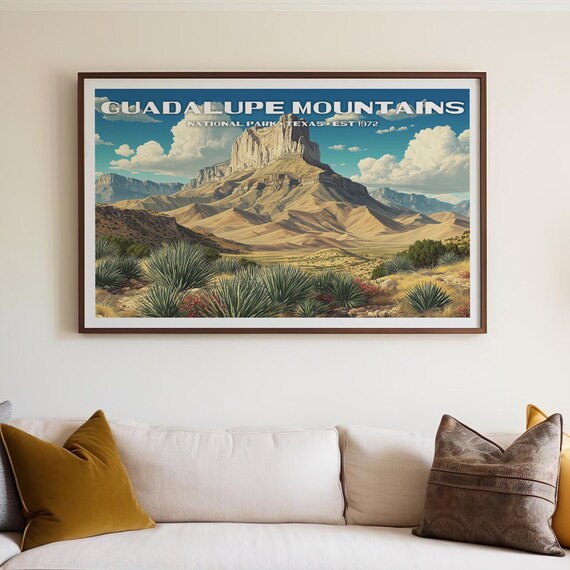 Guadalupe Mountains National Park Texas Desert Agave Vista Poster