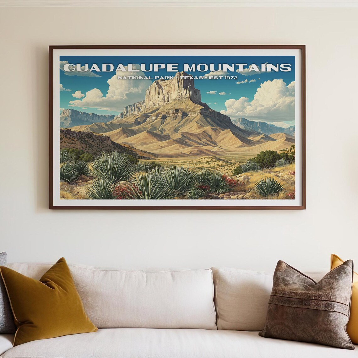 Guadalupe Mountains National Park Texas Desert Agave Vista Poster