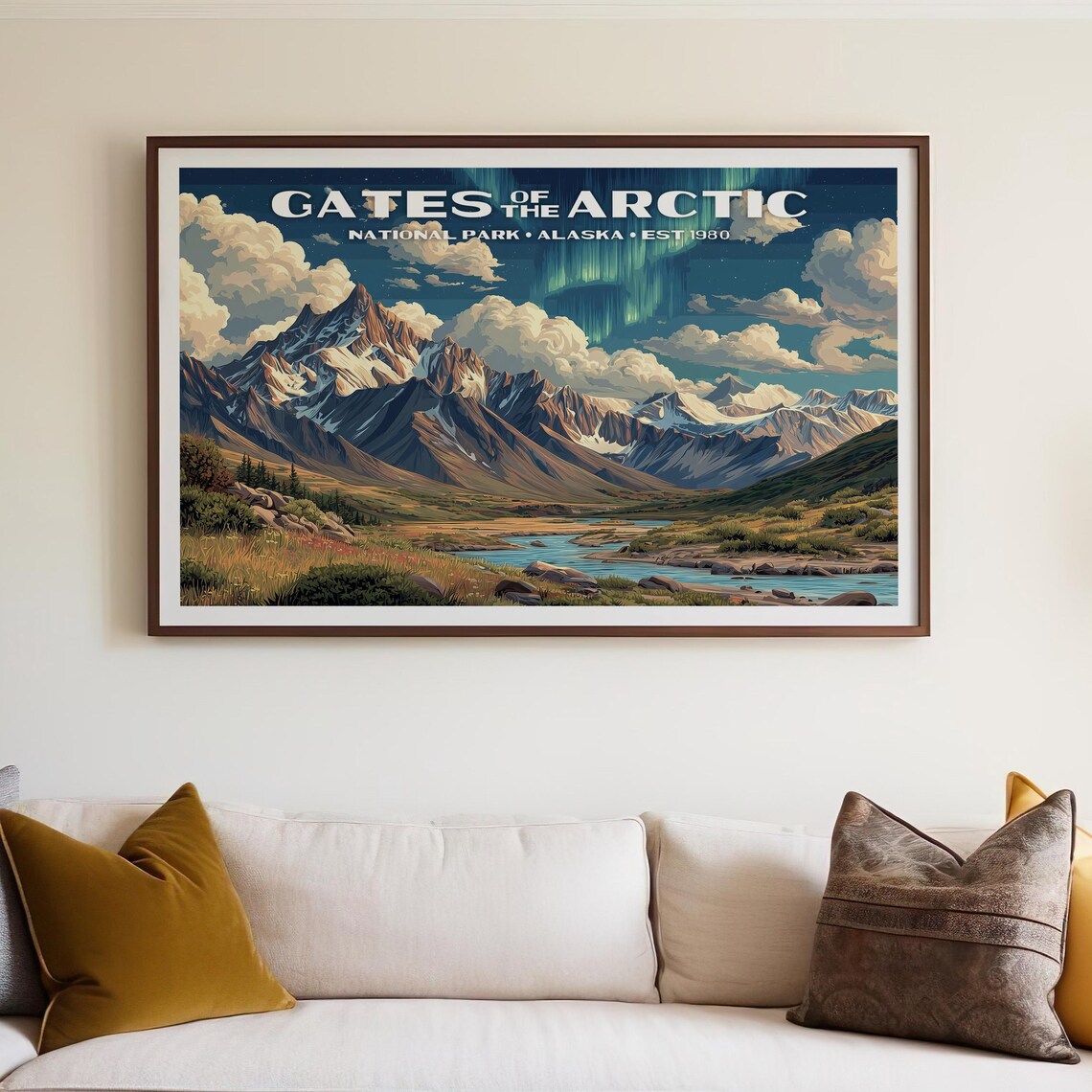 Gates Of The Arctic Alaska Aurora Northern Lights Art Poster