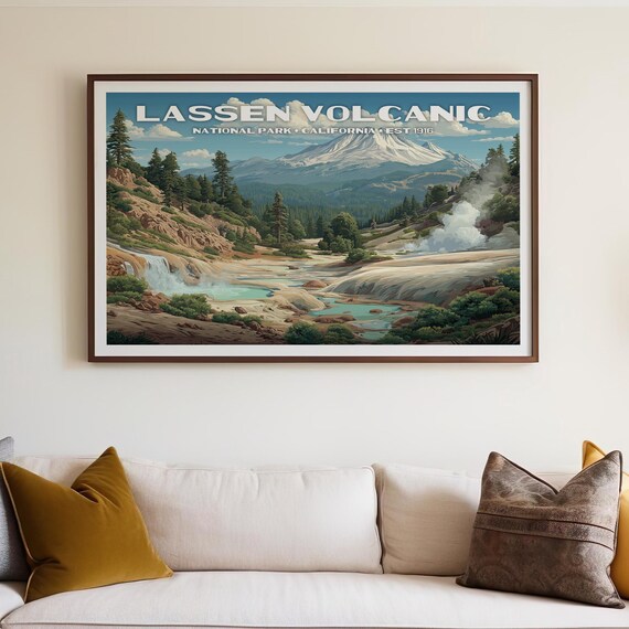 Lassen Volcanic National Park California Geothermal Vents Poster