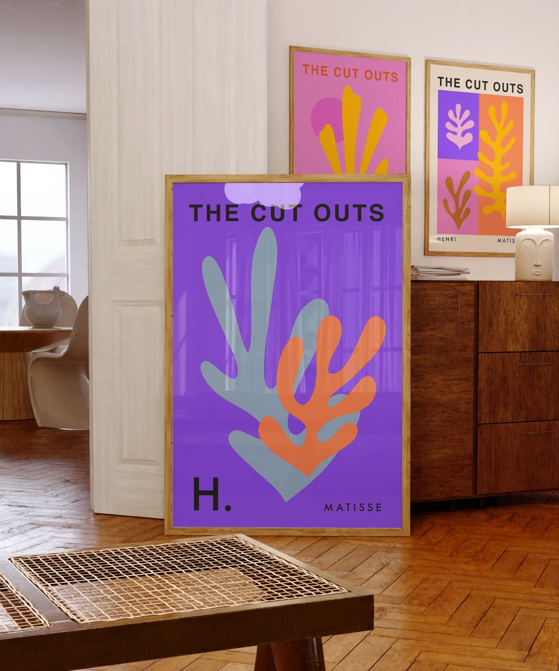 Henri Matisse The Cut Outs Purple Abstract Leaf Art Wall Poster