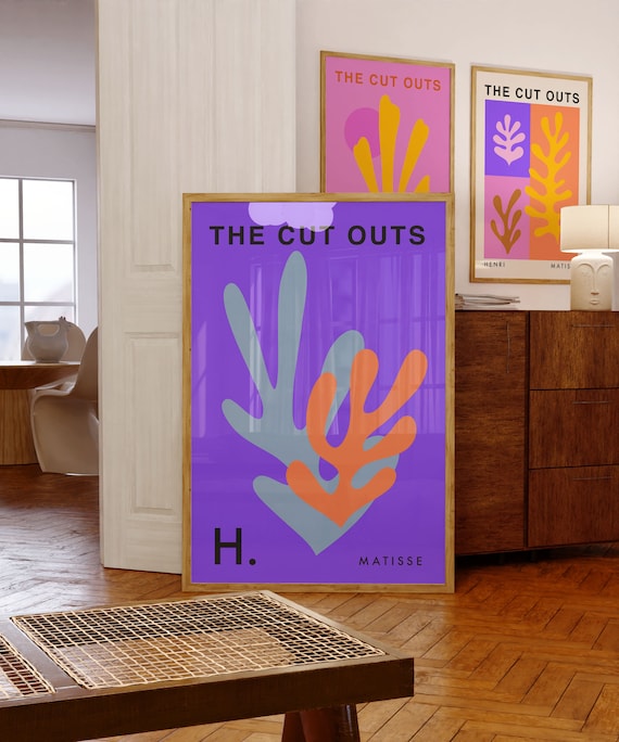 Henri Matisse The Cut Outs Purple Abstract Leaf Art Wall Poster