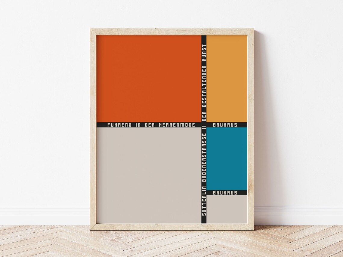 Bauhaus Theo van Doesburg Geometric Color Block Exhibition Poster - Image 2