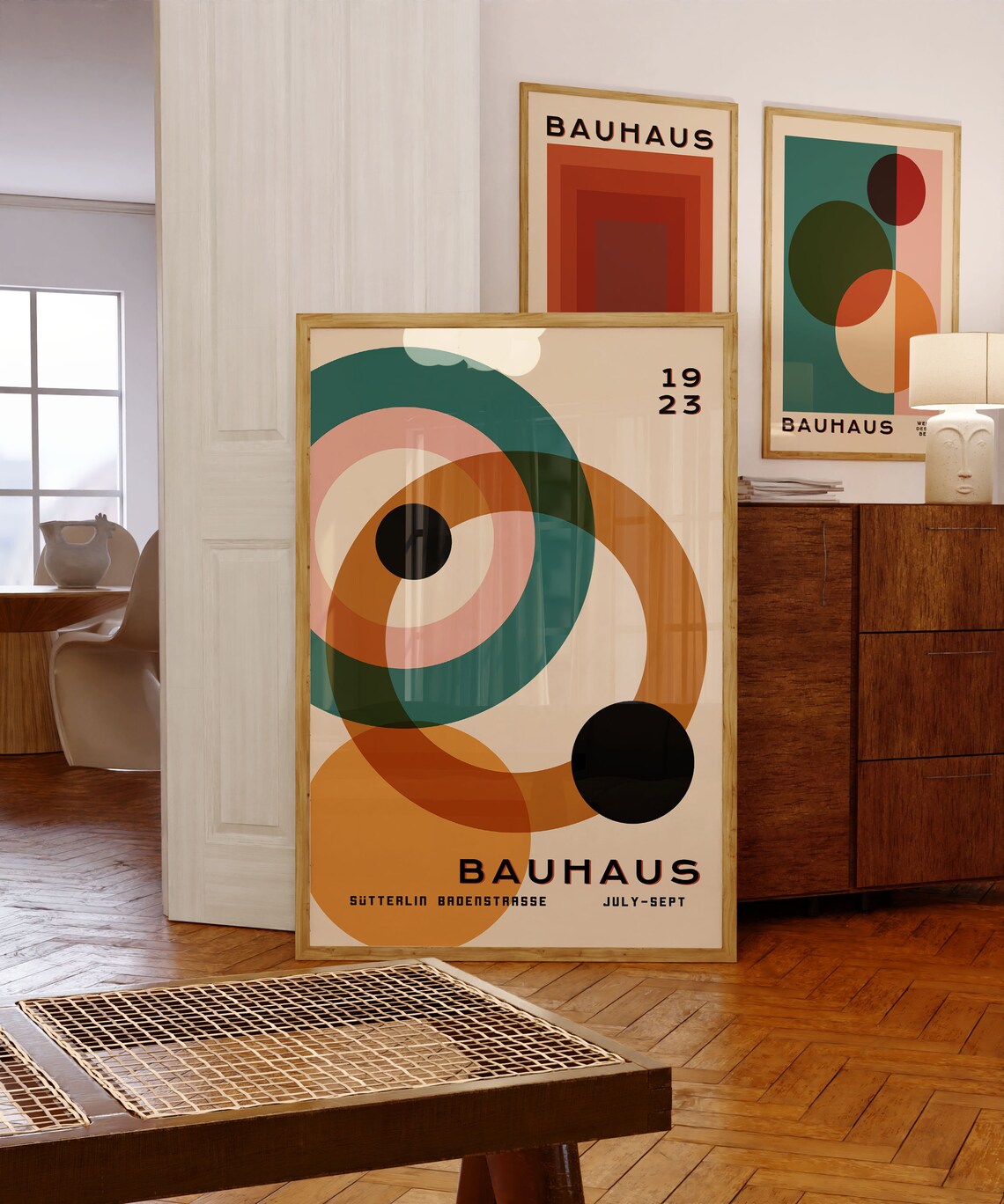 Bauhaus Retro Art Print, Vintage Mid Century Modern