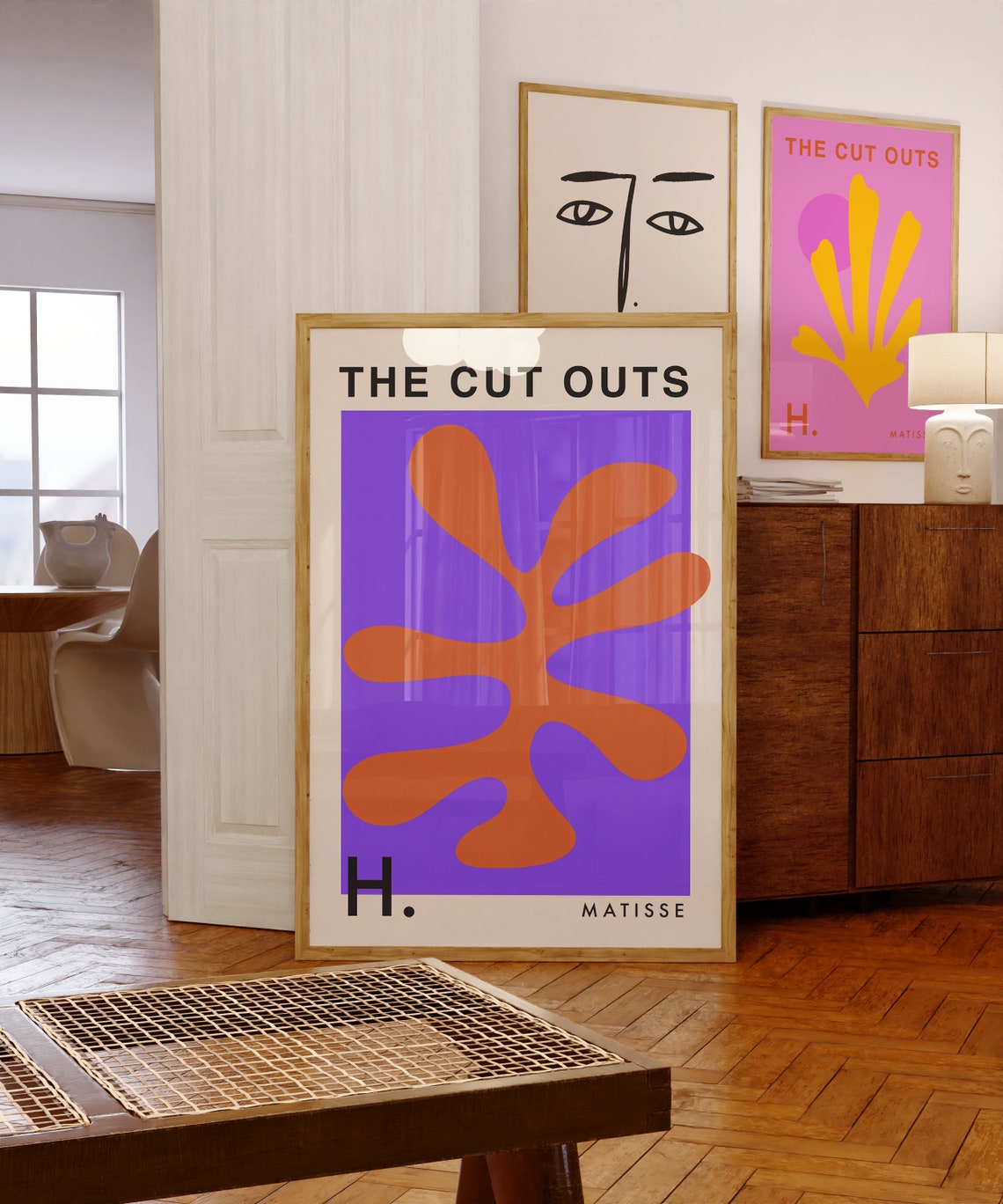 Matisse The Cut Outs Purple Orange Abstract Botanical Style Poster