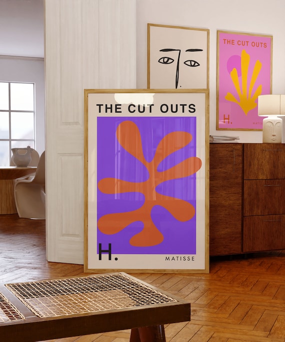 Matisse The Cut Outs Purple Orange Abstract Botanical Style Poster
