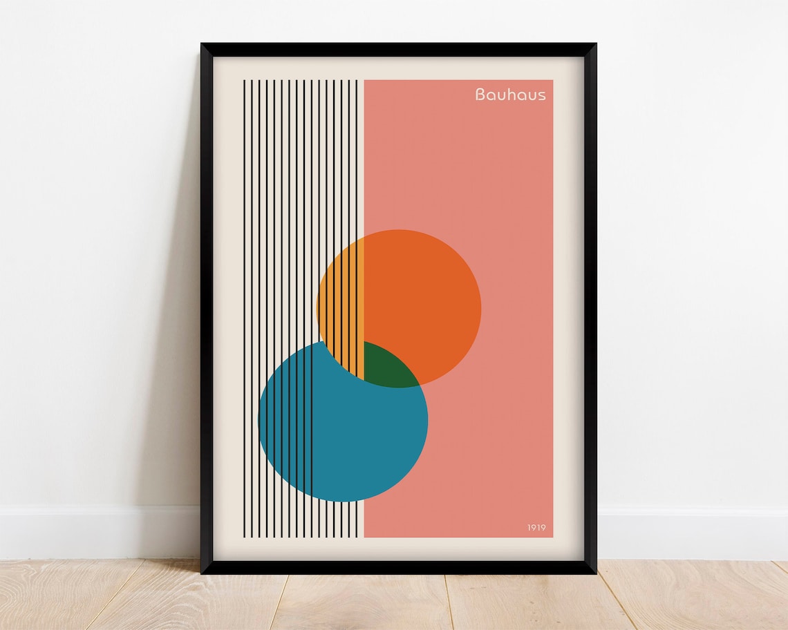 Bauhaus 1919 Exhibition Poster, Mid-Century Art Print