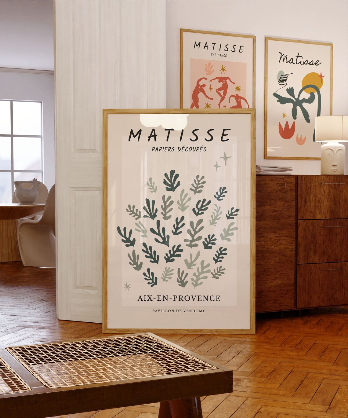 Matisse Papiers Decoupes Sage Green Leaves Exhibition Poster