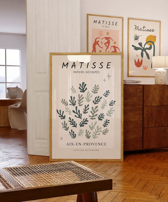 Matisse Papiers Decoupes Sage Green Leaves Exhibition Poster