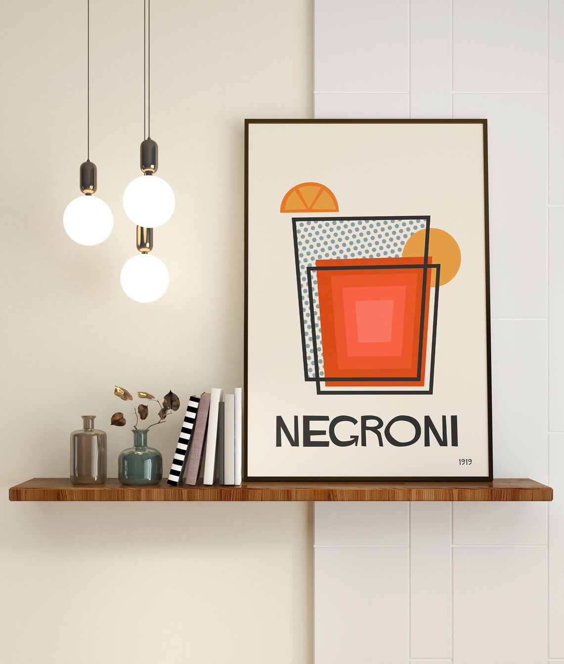 Negroni Cocktail Mid-Century Modern Art Print - Image 3
