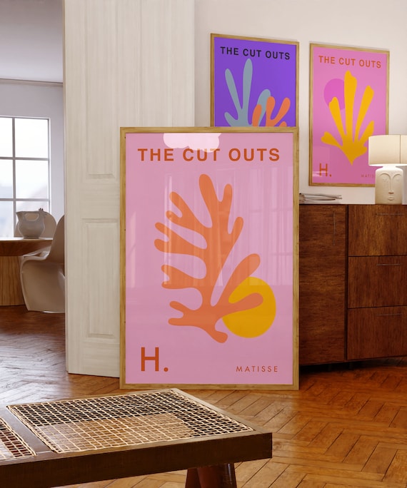 Matisse Orange Pink Print Eclectic Exhibition Poster Aesthetic Preppy Room Decor Trendy Wall Art Instant