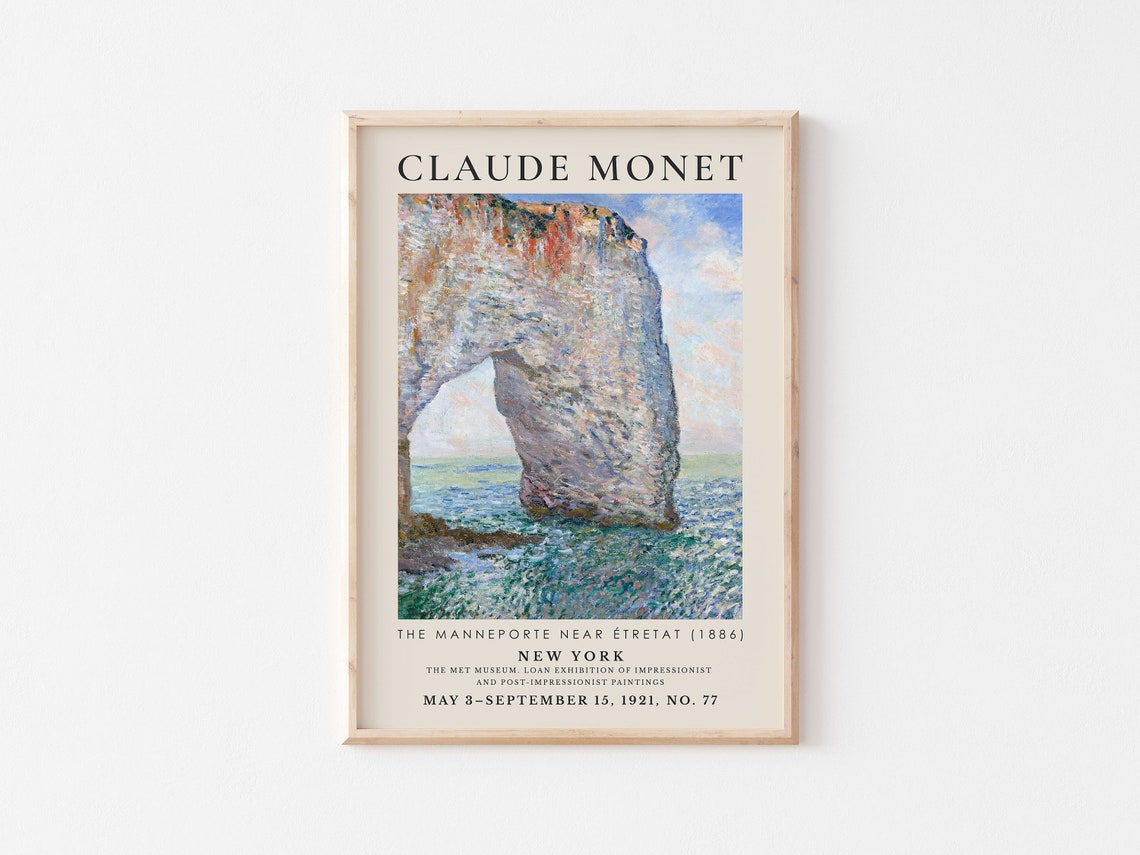 Claude Monet Manneporte Near Etretat 1886 Sea Arch Rock Poster - Image 2