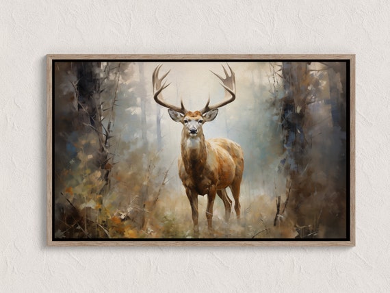 Autumn Landscape Print Fall Wall Art Vintage Style Oil Painting Country Farmhouse Scene