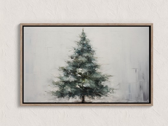 Winter Landscape Oil Painting Cozy Snowy Forest Wall Art Decor For Living Room Seasonal Artwork