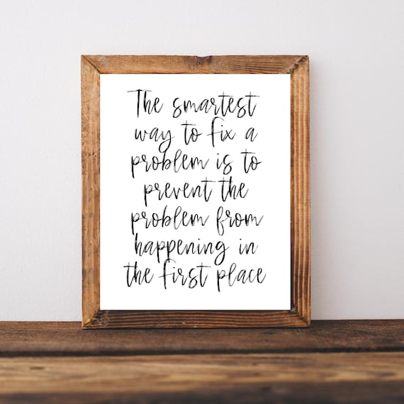 The Smartest Way to Fix a Problem Quote Poster for Office Decor