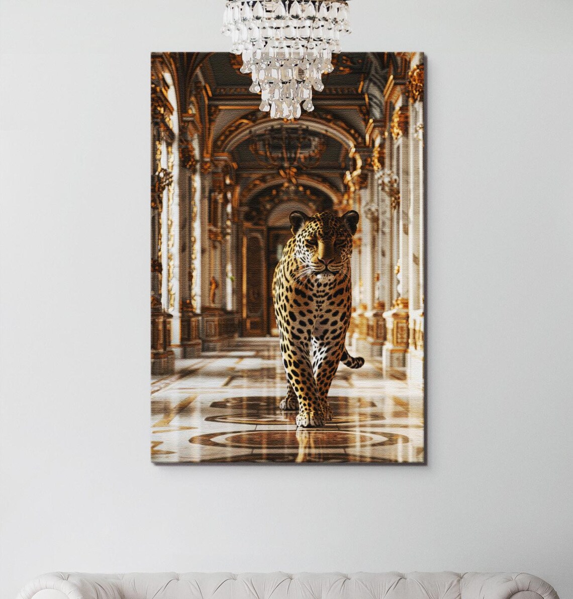 Leopard In A Palace, Regal Safari Animal