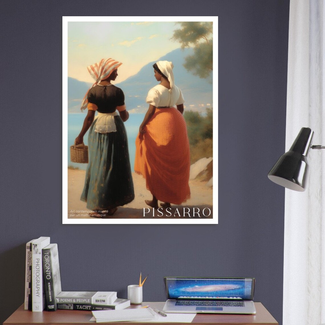 Pissarro Women Portrait, Museum Exhibition Poster