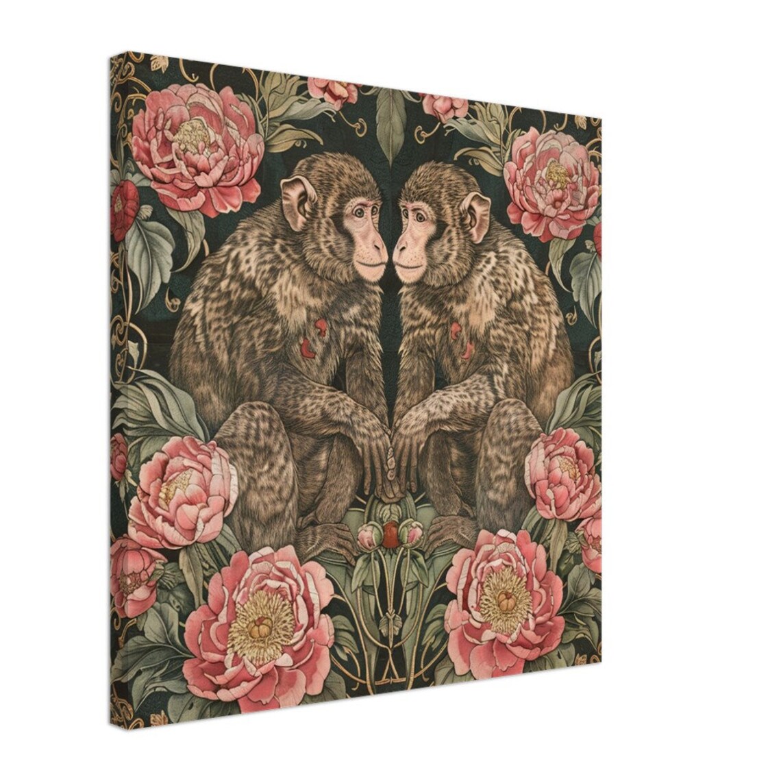 Monkeys Illustration, Cute Jungle Animal Art Print - Image 2