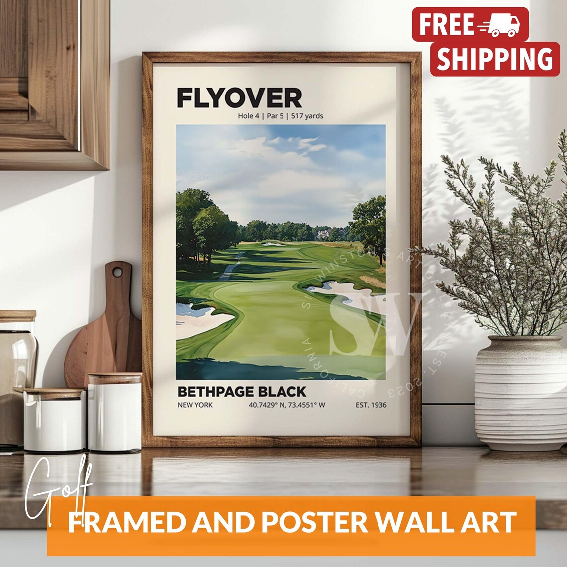 Bethpage Golf Club, Golfing Course Poster