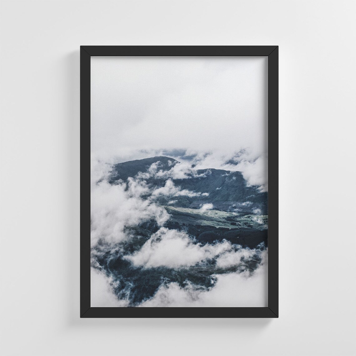 Cloudy Mountains Landscape - Nature Art Print