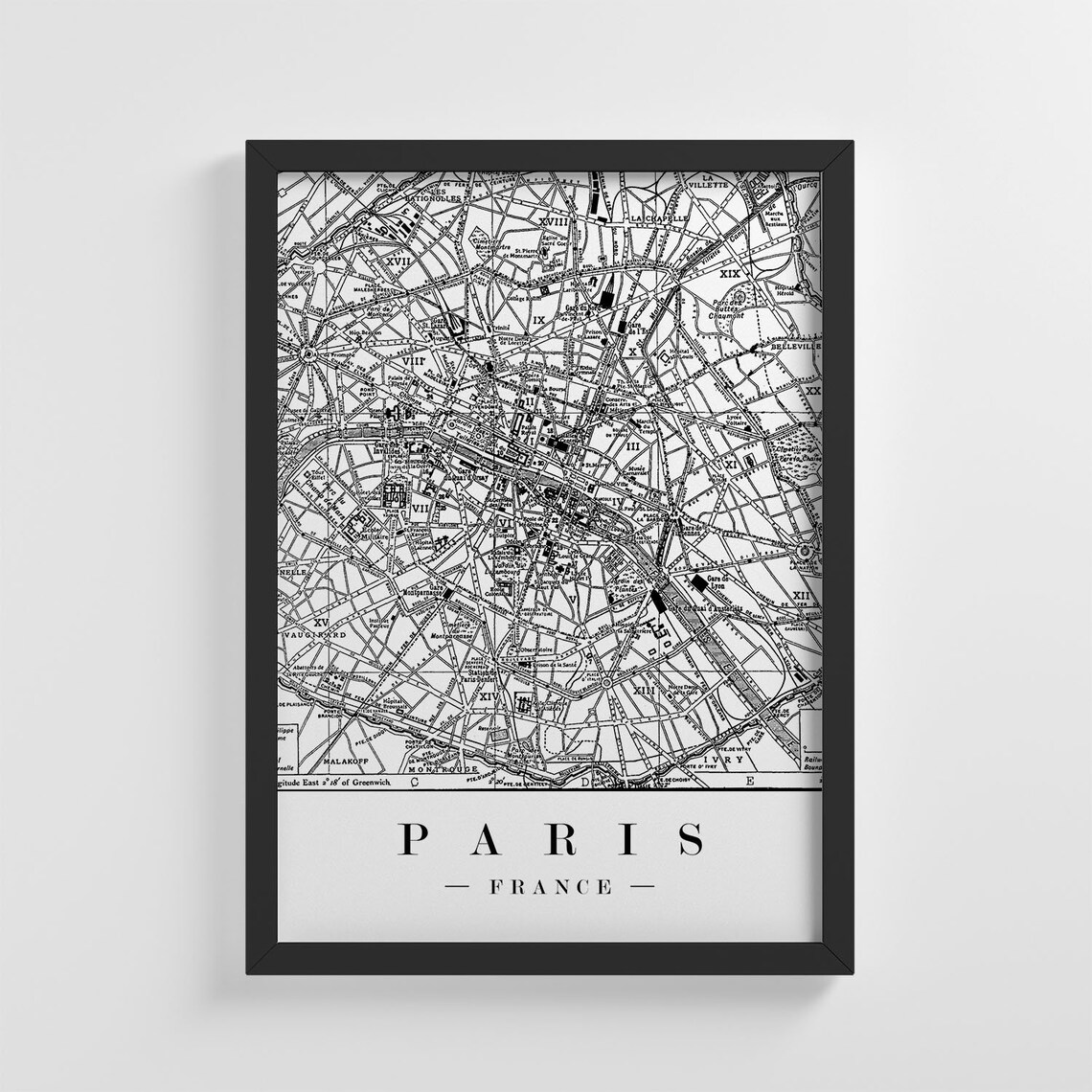 France Paris Map, Stylish Home Decoration