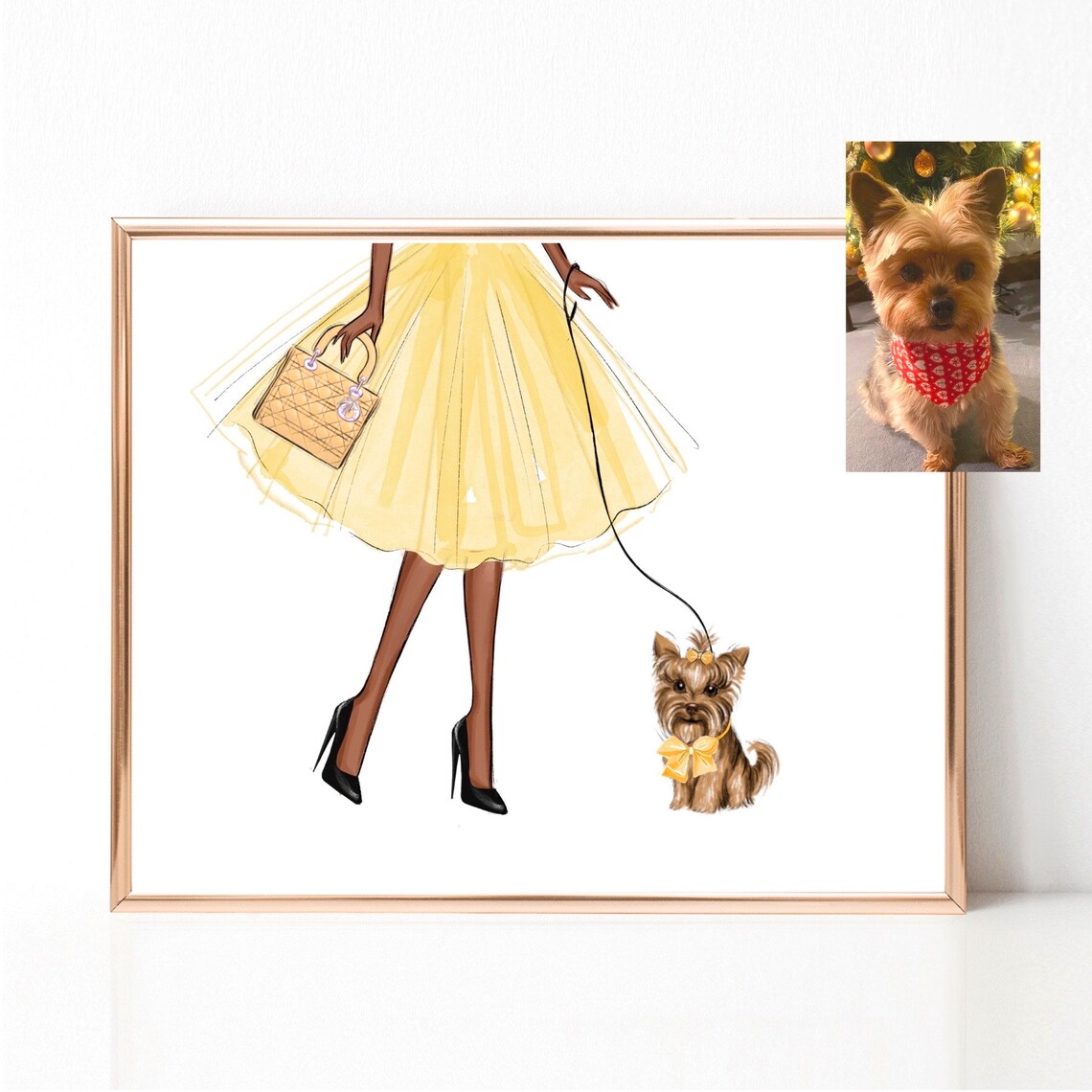 Custom Dog Fashion Illustration Art Print - Image 3