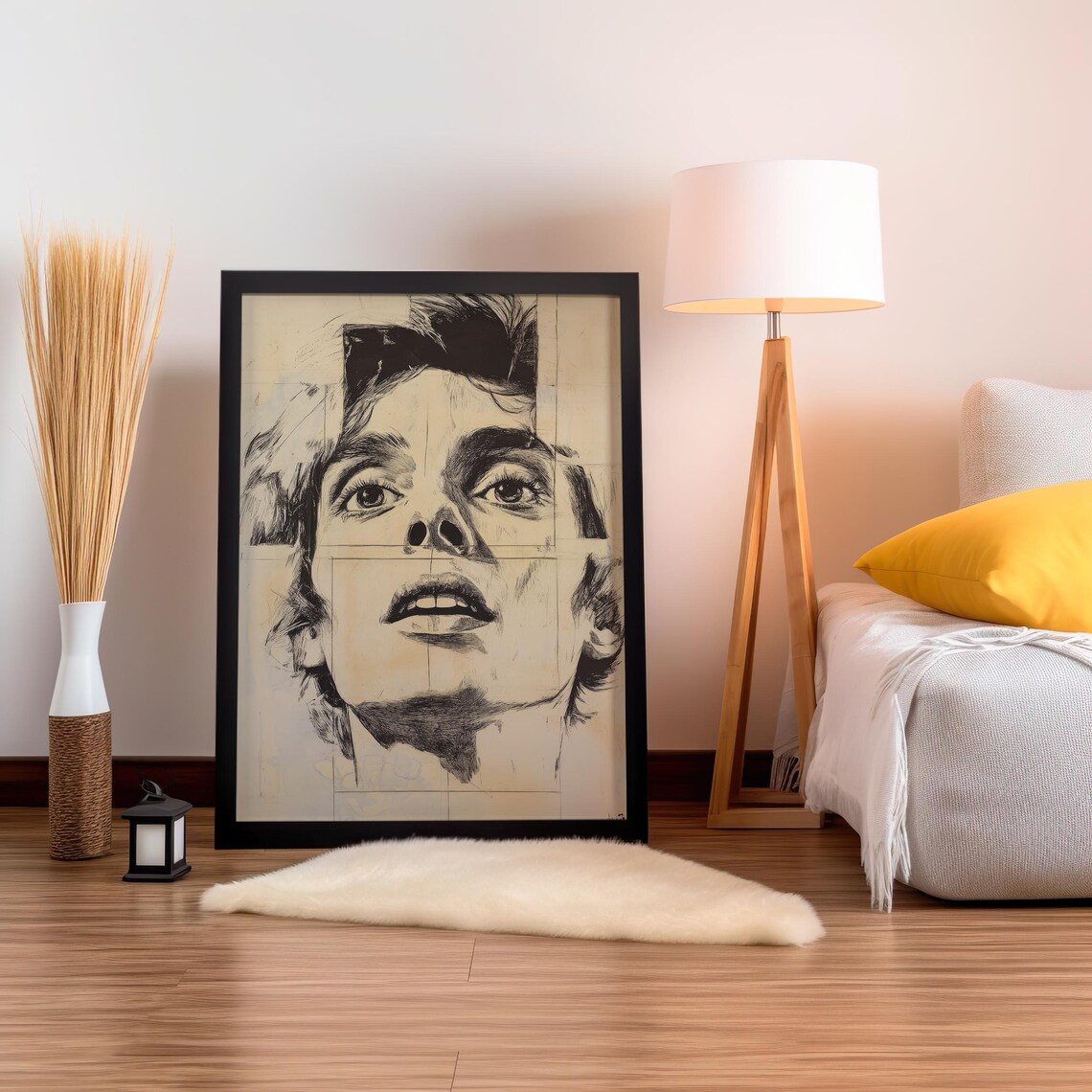 Shattered Perception Fragmented Portrait Sketch - Image 4