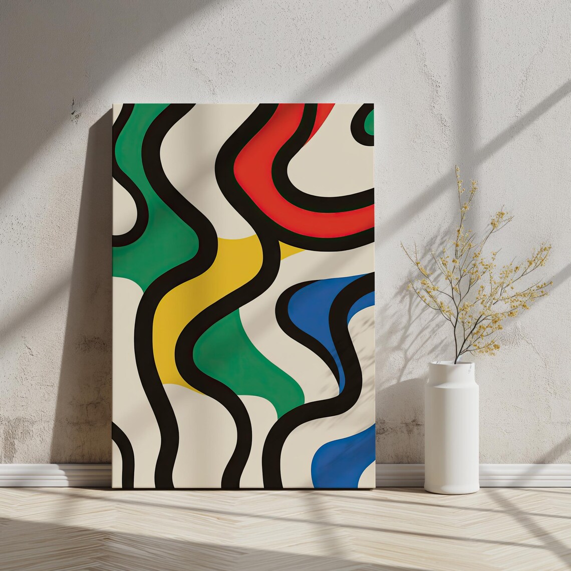 Colorwave Motion Bold Abstract Waves, Modern Art