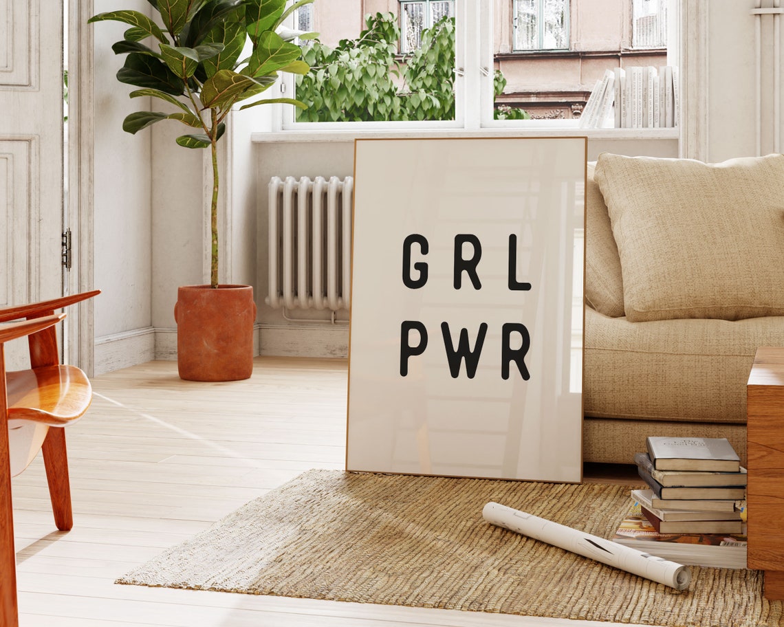 Girl Power Print Girl Pwr Wall Art Printable Wall Art For Girls Room Decor Daughter Room Decor Girly Wall Art Teen Girl Wall Art - Image 3