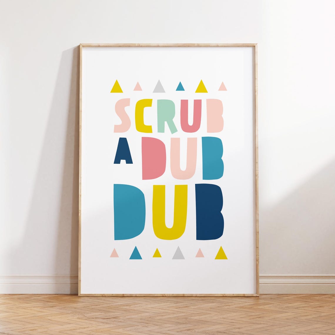 Funny Bathroom Art Scrub A Dub Dub Kids Bathroom Wall Art Printable Bathroom Prints Bath Kid Wall Art Art Print - Image 2